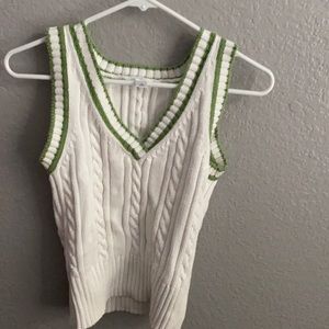 Loft sweater vest with green lining